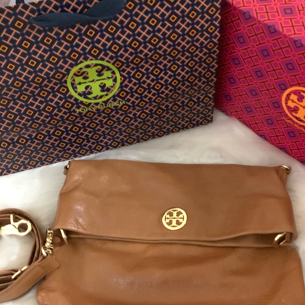 TORY BURCH Dena Crossbody  Leather Messenger Bag